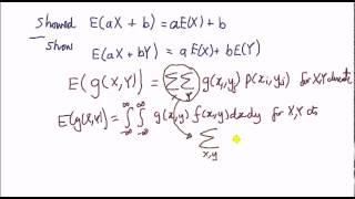 E(aX+bY)=aE(X)+bE(Y) for X,Y discrete - Proof part 1 of 3