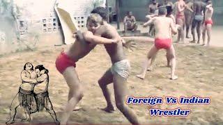 Junior Foreign wrestler vs Indian wrestler practices #worldwrestlingtour #USAwrestlingtour