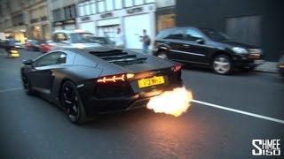 CRAZY FLAMES - Matte Black Lamborghini Aventador