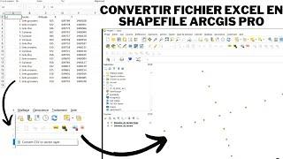 conversion fichier Excel en shapefile ArcGIS pro