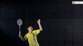 Badminton: Drop Vorhand (seitlich)