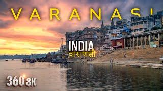 Varanasi, India: Soar Over Ganges River in 360° | VR Relaxation