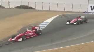 Felix Serralles cuts the corkscrew Pro Mazda Championship Mazda Laguna Seca Raceway