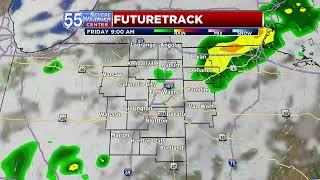 Rain chances Friday, turning much cooler