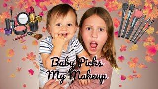 Baby Picks My Makeup! Funny Kids Makeup!