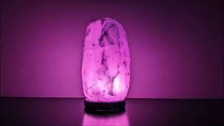 Pink Glowing Salt Lamp Night Light / No Sound - Sleep and Relaxation