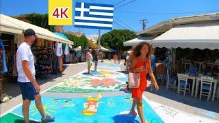 ⁴ᴷ MATALA walking tour  hippie town in Crete, Greece 4K