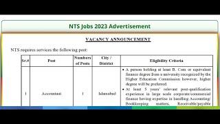 Latest NTS Jobs Online 2023 Apply All New NTS Jobs 2023