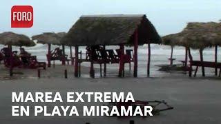 Se sale el mar en la Playa Miramar por el paso de 'Alberto' - Expreso de la mañana