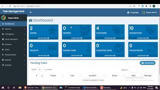 Project & Task management Php/Laravel , JQuery/AJAX