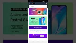 Amazon Redmi Quiz Contest Answers Today | Win Redmi 8A Dual Smartphone | Findott