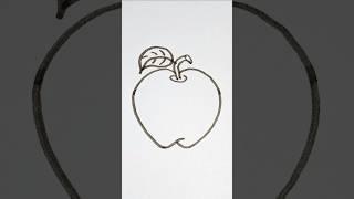 Just Wait For End  / Apple Drawing Easy #shorts  #youtubeshorts  #shortsfeed  #drawing