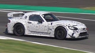 NEW Abarth 124 GT4 Racecar Mule Spied Testing at Monza Circuit! - 380HP Alfa 4C Engine Powered!