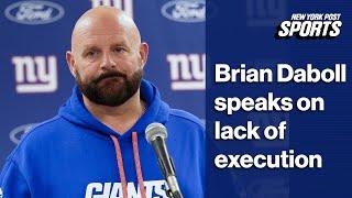 Brian Daboll outlines the poor performance the Giants had & looks ahead to game vs. Cowboys.