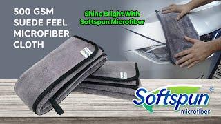 Softspun Microfiber 500GSM Suede Feel Cloth | Car cleaning cloth