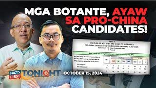 Survey: Mga Pinoy ayaw sa pro-China candidates sa 2025