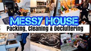 EXTREME MESSY HOUSE | PACKING, CLEANING + TAKING DOWN DECOR | ULTIMATE CLEANING | SPEED CLEAN W/ ME