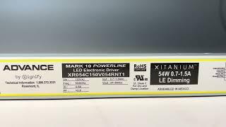 XR054C150V054RNT1- 54 Watt 700-1500mA Advance LED Driver