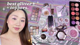 THESE ARE THE BEST GLITTER TOPPERS Swatches & Try-Ons | 2022 Ver. | Stacy Chen