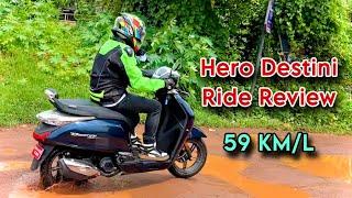 59 KM Ka Mileage  New Hero Destini 125 Xtec Ride Review 