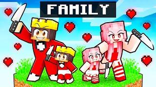 Having a CRAZY FAN GIRL Family In Minecraft!