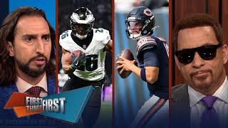 Did Saquon Barkley end Eagles supernatural funk, Caleb Williams a concern, Jags | FIRST THINGS FIRST