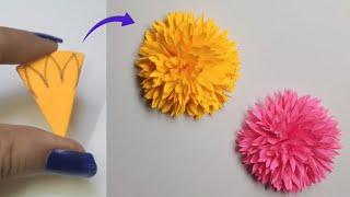 Very Easy Paper Flower Craft|How to Make Paper Flower Step by Step|DIY Flower Craft