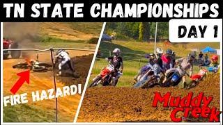 Dirtbike Catches on FIRE Mid-Race?! Racing 6 Motos in 100 Degree Heat at Muddy Creek