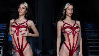 Passionate Elegance Unveiled: Carolina's Sultry Review of a Wide Strappy Red Lingerie by Kaei&Shi