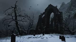 The Frozen Ruins - Howling Blizzard Wind & Snow Sounds | Dark Winter Ambience (10 Hours)