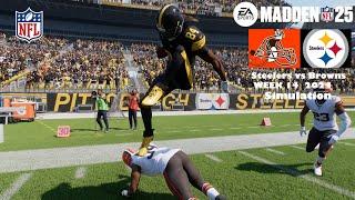 Madden 25 Pittsburgh Steelers vs Cleveland Browns Week 14 Sim 24 Full 15 Minute Quarters Game Play