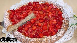 Questa torta alle fragole la farai tutti i giorni! Basta solo 1 minuto, facilissima #156