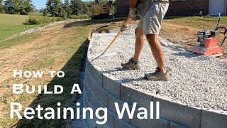 Retaining Wall Construction Time Lapse