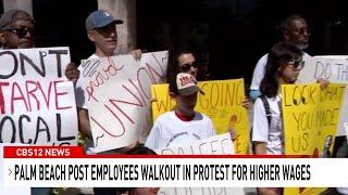 Palm Beach Post employees protest for higher wages