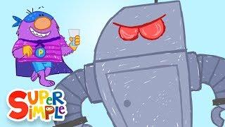 Spill Bot | Captain Monsterica And The Purple Protector | Cartoon for Kids