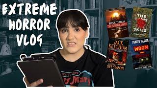 Reading 4 Extreme Horror Books (reading vlog)