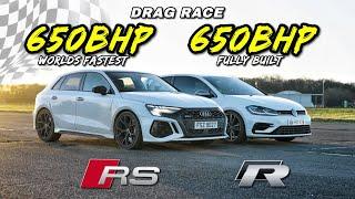 HYPER STREET HATCHES.. 650BHP AUDI RS3 vs 650BHP VW GOLF R