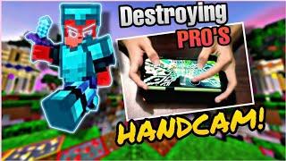 Destroying SWEATS in Hive Skywars (Mobile Handcam)