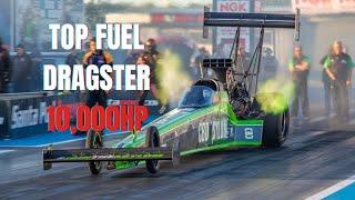 FIA Top Fuel Dragster - Liam Jones (left lane) And Anita Makela (right lane) -Santa Pod Raceway 2019