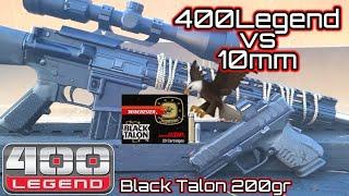 Winchester BLACK TALON  400 Legend Vs 10mm Gel Testing