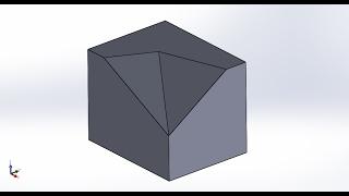 How to make a lofted cut on a cube - SolidWorks 2016 Tutorial