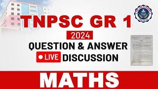 TNPSC GROUP - I 2024 | ORIGINAL EXAM MATHS ANSWER KEY | TAF IAS ACADEMY