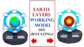 earth layers working model science exhibition - diy - science project | howtofunda