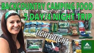 Backcountry Camping Food for a 5 Day Canoe Trip - Lightweight - Lightweight Canoe Trip Food