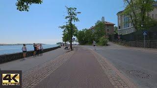 【4K】Cycling - Riding along the shoreline of Helsinki, Kulosaari to Compass Square