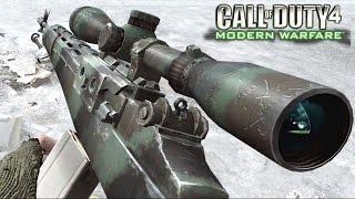 Call of Duty 4 Modern Warfare Sniper One Shot One Kill Mission Gameplay Veteran