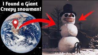 I Found a Giant Creepy Snowman!  on google maps and google earth  #map #earth #hrgoogleearth