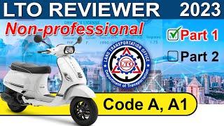 English LTO Exam Reviewer (Part 1 of 2) [ Motorcycle Code A, A1 Nonprofessional ] || CarWahe