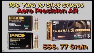 AAC 556 OTM 77 and AAC 556 Sierra Match King 77 - VS - FEDERAL Gold Metal Match Sierra Match King