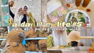 a day in my life (part 5) ‍️ - vlog pulang sekolah main + makan w/ friend - vlog real life #28